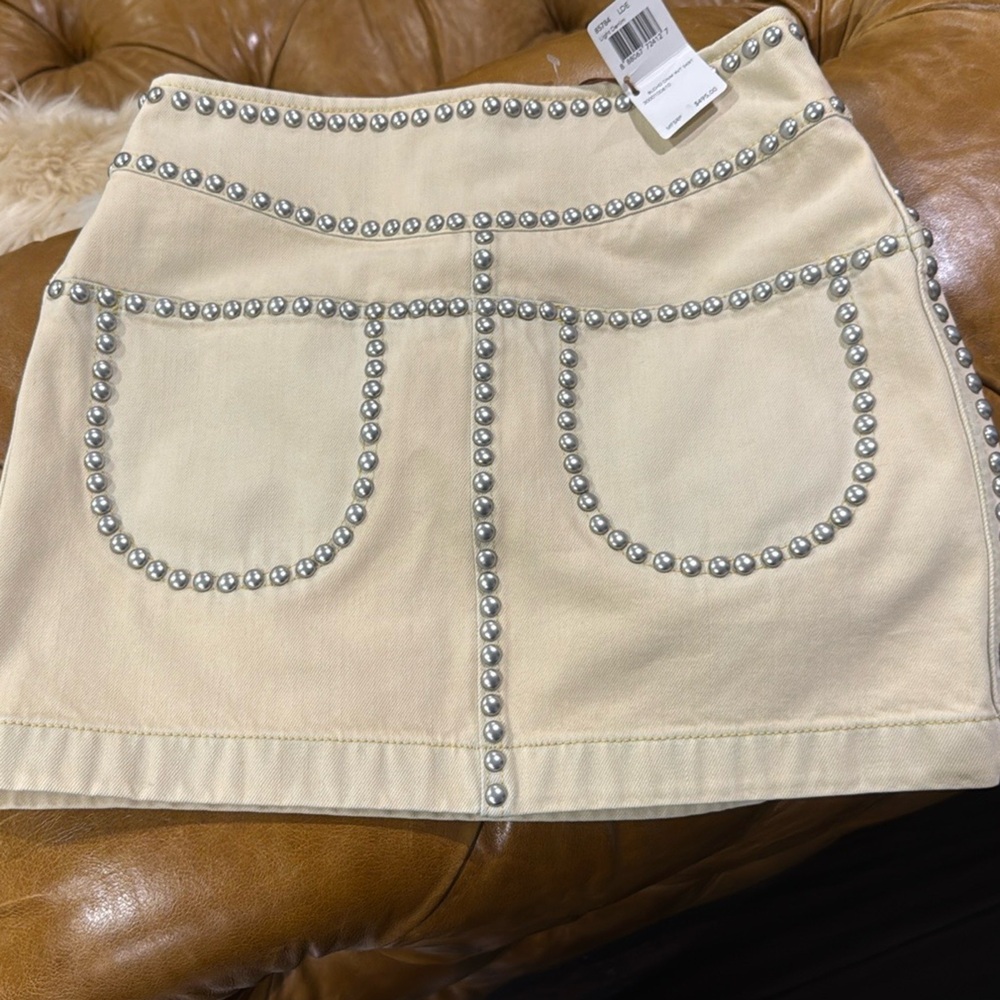 COACH mini skirt rare cream with embellishments NWT